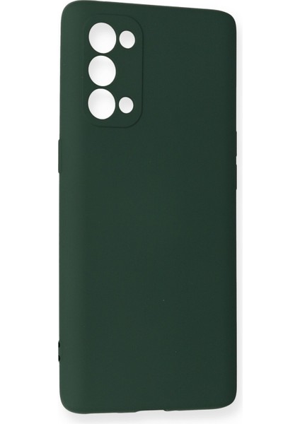 Oppo Reno 5 Kılıf Silikon Kılıf Yumuşak Kılıf Içi Kadife Lansman - Koyu Yeşil fiyatları