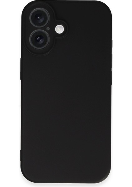 Apple iPhone 16 Plus Kılıf Silikon Kılıf Yumuşak Kılıf Içi Kadife Lansman - Siyah
