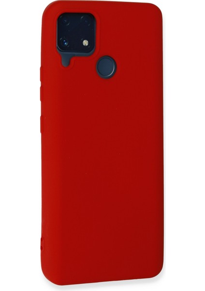 Realme C25S Kılıf Silikon Kılıf Yumuşak Kılıf Içi Kadife Lansman - Kırmızı