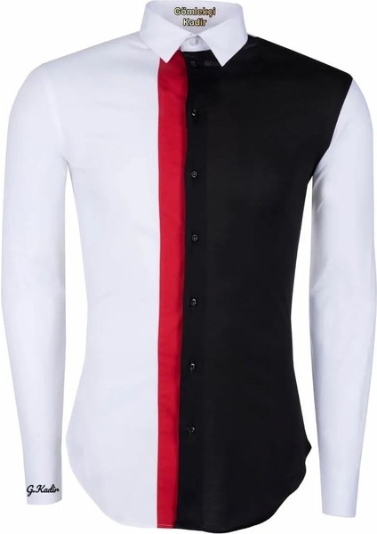 Kişiye Özel Dikim Modelli Isimli Nakışlı Erkek Gömlek