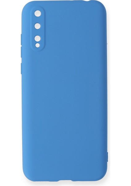 Huawei Y8P Kılıf Silikon Kılıf Yumuşak Kılıf Içi Kadife Lansman - Mavi