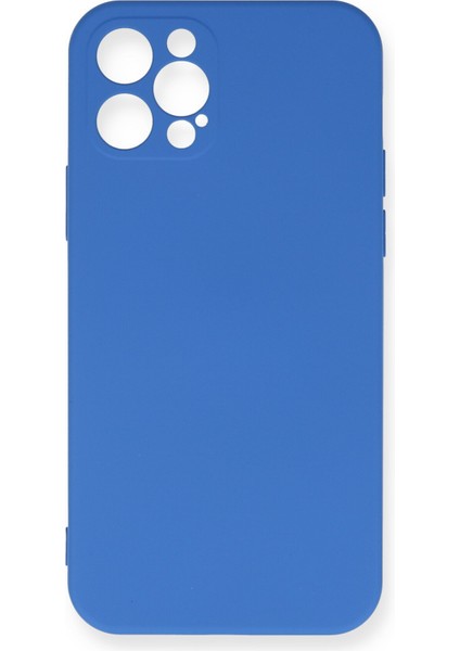Apple iPhone 12 Pro Kılıf Silikon Kılıf Yumuşak Kılıf Içi Kadife Lansman - Mavi