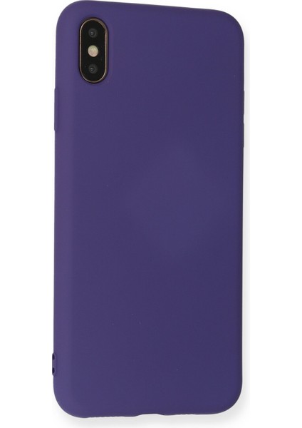 Apple iPhone Xs Kılıf Silikon Kılıf Yumuşak Kılıf Içi Kadife Lansman - Mor