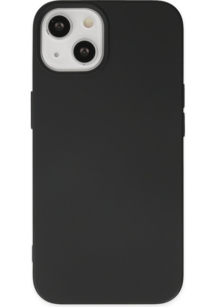 Apple iPhone 14 Plus Kılıf Silikon Kılıf Yumuşak Kılıf Içi Kadife Lansman - Siyah
