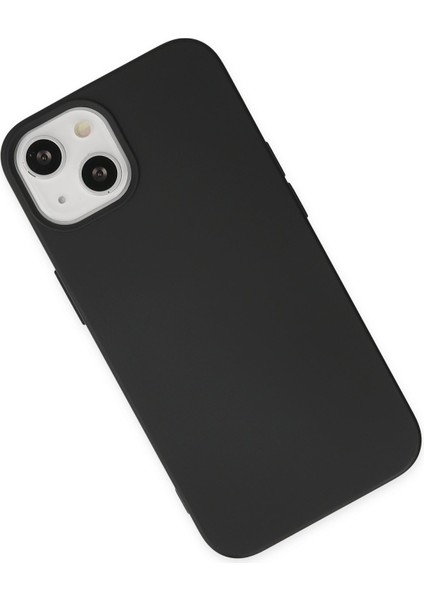 Apple iPhone 14 Plus Kılıf Silikon Kılıf Yumuşak Kılıf Içi Kadife Lansman - Siyah