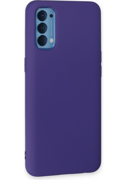 Oppo Reno 4 Kılıf Silikon Kılıf Yumuşak Kılıf Içi Kadife Lansman - Mor modelleri