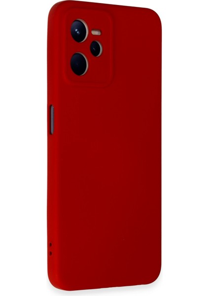 Realme C35 Kılıf Silikon Kılıf Yumuşak Kılıf Içi Kadife Lansman - Kırmızı fiyatları