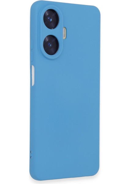 Realme C55 Kılıf Silikon Kılıf Yumuşak Kılıf Içi Kadife Lansman - Mavi