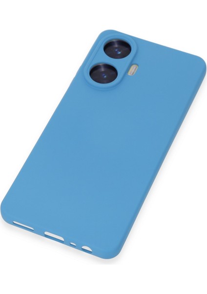 Realme C55 Kılıf Silikon Kılıf Yumuşak Kılıf Içi Kadife Lansman - Mavi modelleri