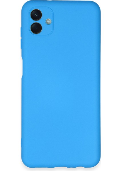 Samsung Galaxy A04E Kılıf Silikon Kılıf Yumuşak Kılıf Içi Kadife Lansman - Mavi