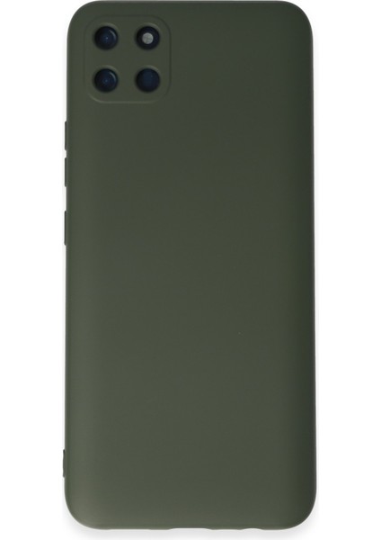 Realme C11 Kılıf Silikon Kılıf Yumuşak Kılıf Içi Kadife Lansman - Koyu Yeşil