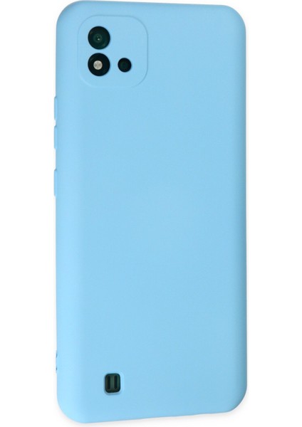Realme C11 2021 Kılıf Silikon Kılıf Yumuşak Kılıf Içi Kadife Lansman - Mavi modelleri