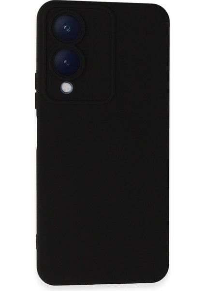 Vivo Y17S Kılıf Silikon Kılıf Yumuşak Kılıf Içi Kadife Lansman - Siyah