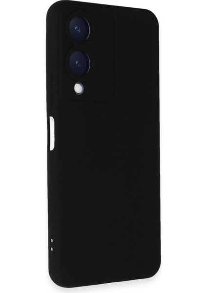 Vivo Y17S Kılıf Silikon Kılıf Yumuşak Kılıf Içi Kadife Lansman - Siyah fiyatları