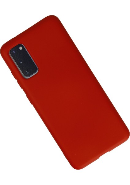 Samsung Galaxy S20 Kılıf Silikon Kılıf Yumuşak Kılıf Içi Kadife Lansman - Kırmızı