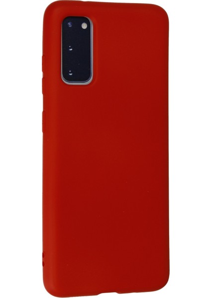 Samsung Galaxy S20 Kılıf Silikon Kılıf Yumuşak Kılıf Içi Kadife Lansman - Kırmızı