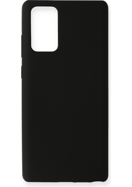 Samsung Galaxy Note 20 Kılıf Silikon Kılıf Yumuşak Kılıf Içi Kadife Lansman - Siyah