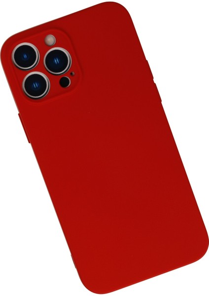 Apple iPhone 13 Pro Kılıf Silikon Kılıf Yumuşak Kılıf Içi Kadife Lansman - Kırmızı