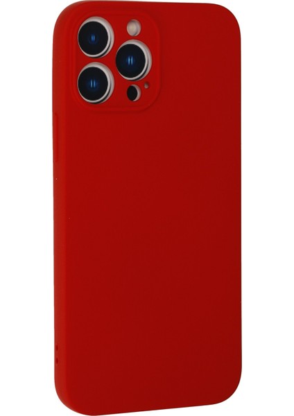 Apple iPhone 13 Pro Kılıf Silikon Kılıf Yumuşak Kılıf Içi Kadife Lansman - Kırmızı