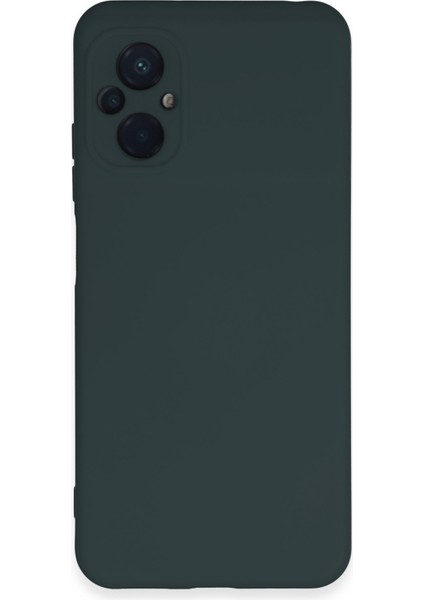 Xiaomi Poco M5 Kılıf Silikon Kılıf Yumuşak Kılıf Içi Kadife Lansman - Koyu Yeşil