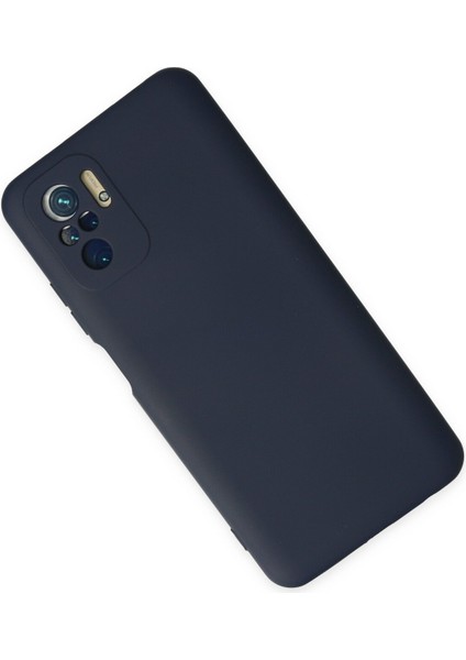Xiaomi Redmi Note 10 Kılıf Silikon Kılıf Yumuşak Kılıf Içi Kadife Lansman - Lacivert modelleri