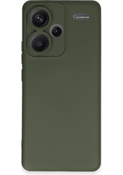 Xiaomi Redmi Note 13 Pro Plus Kılıf Silikon Kılıf Yumuşak Kılıf Içi Kadife Lansman - Koyu Yeşil