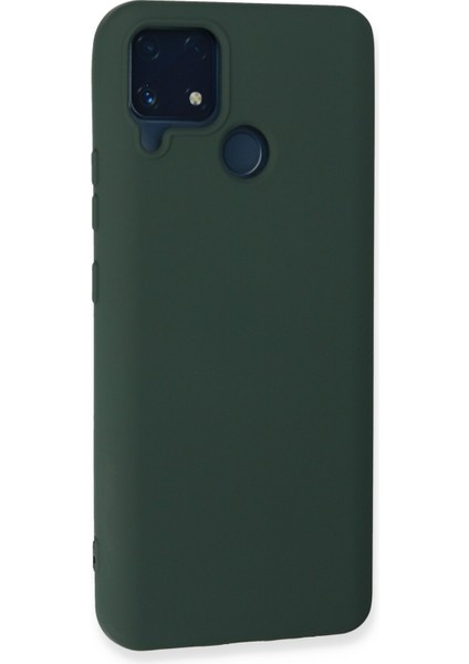 Realme C25S Kılıf Silikon Kılıf Yumuşak Kılıf Içi Kadife Lansman - Koyu Yeşil modelleri