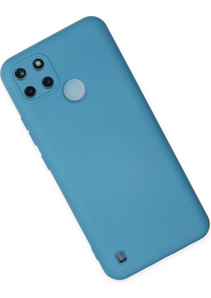 Realme C25Y Kılıf Silikon Kılıf Yumuşak Kılıf Içi Kadife Lansman - Mavi fiyatları