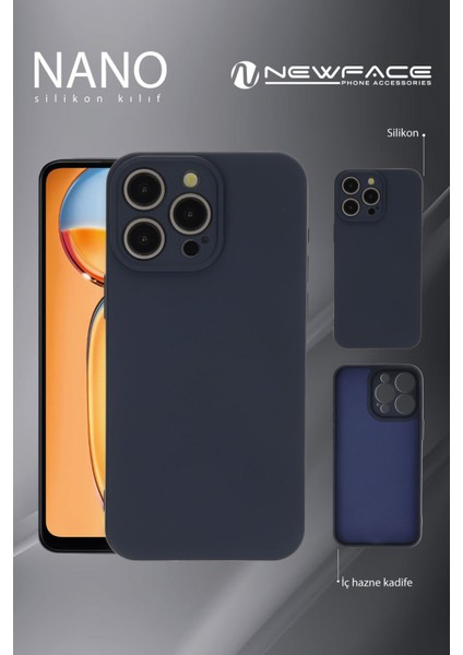 Xiaomi Poco X6 Pro Kılıf Silikon Kılıf Yumuşak Kılıf Içi Kadife Lansman - Lacivert