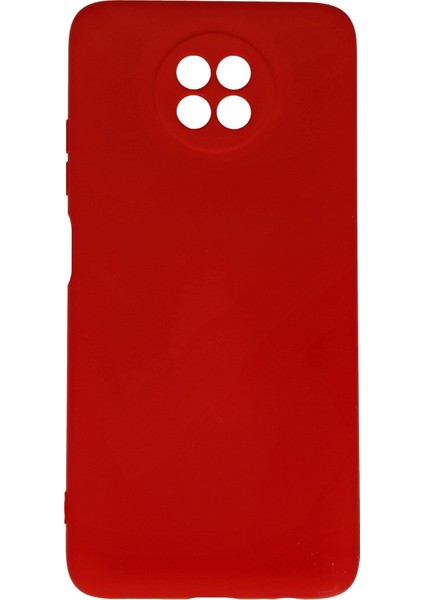 Xiaomi Redmi Note 9 5g Kılıf Silikon Kılıf Yumuşak Kılıf Içi Kadife Lansman - Kırmızı