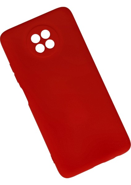 Xiaomi Redmi Note 9 5g Kılıf Silikon Kılıf Yumuşak Kılıf Içi Kadife Lansman - Kırmızı