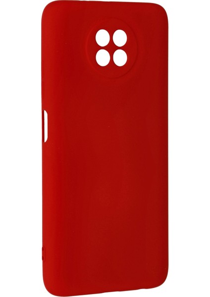 Xiaomi Redmi Note 9 5g Kılıf Silikon Kılıf Yumuşak Kılıf Içi Kadife Lansman - Kırmızı