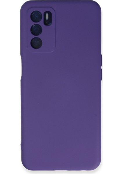 Oppo A16 Kılıf Silikon Kılıf Yumuşak Kılıf Içi Kadife Lansman - Mor