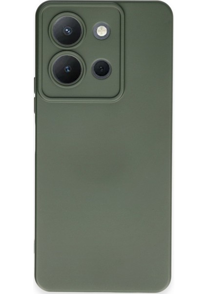 Vivo Y36 Kılıf Silikon Kılıf Yumuşak Kılıf Içi Kadife Lansman - Koyu Yeşil