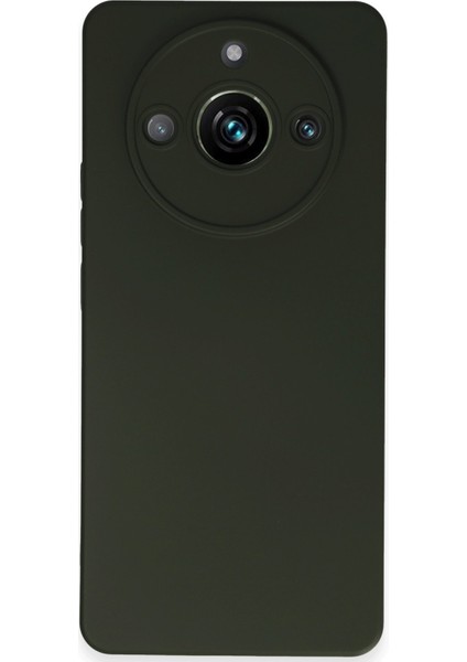 Realme 11 Pro Kılıf Silikon Kılıf Yumuşak Kılıf Içi Kadife Lansman - Koyu Yeşil