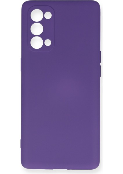 Oppo Reno 5 Kılıf Silikon Kılıf Yumuşak Kılıf Içi Kadife Lansman - Mor