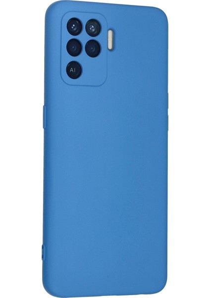 Oppo Reno 5 Lite Kılıf Silikon Kılıf Yumuşak Kılıf Içi Kadife Lansman - Mavi fiyatları