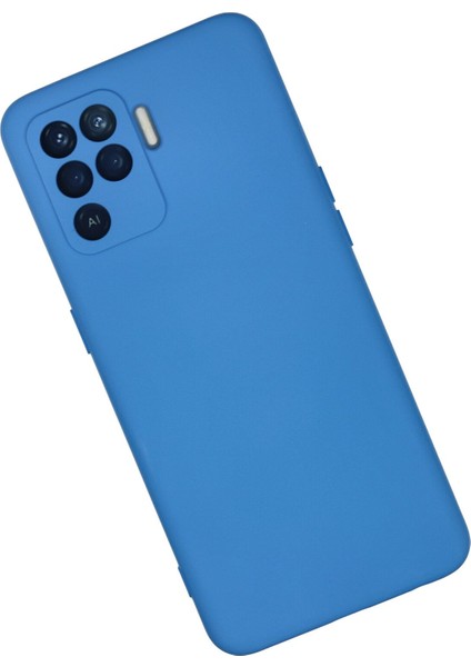 Oppo Reno 5 Lite Kılıf Silikon Kılıf Yumuşak Kılıf Içi Kadife Lansman - Mavi modelleri