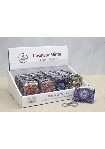 Taşlı El Aynası Anahtarlık Model 5