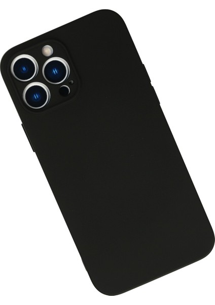Apple iPhone 13 Pro Kılıf Silikon Kılıf Yumuşak Kılıf Içi Kadife Lansman - Siyah