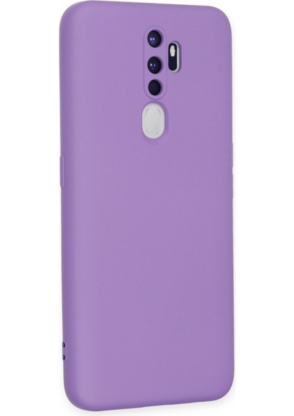 Oppo A5 2020 Kılıf Silikon Kılıf Yumuşak Kılıf Içi Kadife Lansman - Lila modelleri