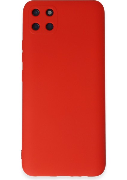Realme C11 Kılıf Silikon Kılıf Yumuşak Kılıf Içi Kadife Lansman - Kırmızı