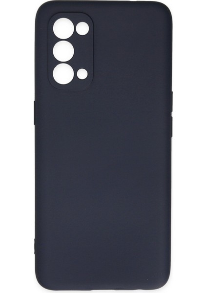 Oppo Reno 5 Kılıf Silikon Kılıf Yumuşak Kılıf Içi Kadife Lansman - Lacivert