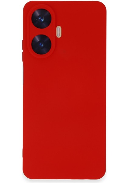 Realme C55 Kılıf Silikon Kılıf Yumuşak Kılıf Içi Kadife Lansman - Kırmızı fırsatları