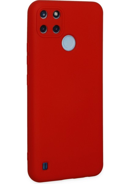 Realme C21Y Kılıf Silikon Kılıf Yumuşak Kılıf Içi Kadife Lansman - Kırmızı modelleri
