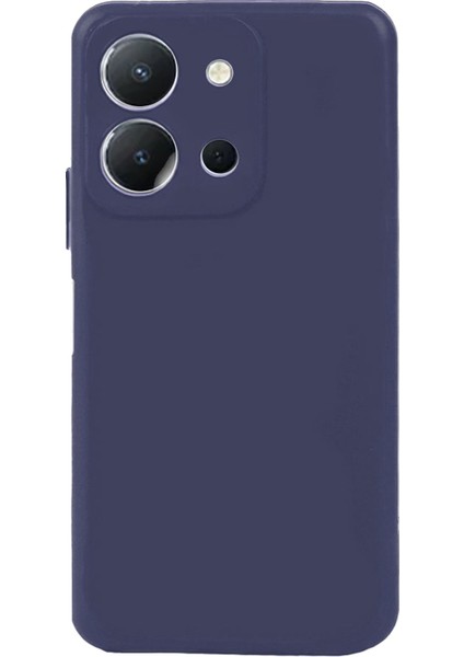 Vivo Y36 Kılıf Silikon Kılıf Yumuşak Kılıf Içi Kadife Lansman - Lacivert