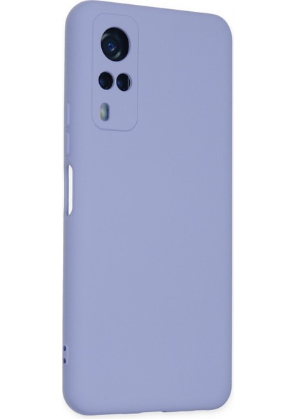 Vivo Y53S Kılıf Silikon Kılıf Yumuşak Kılıf Içi Kadife Lansman - Lila modelleri