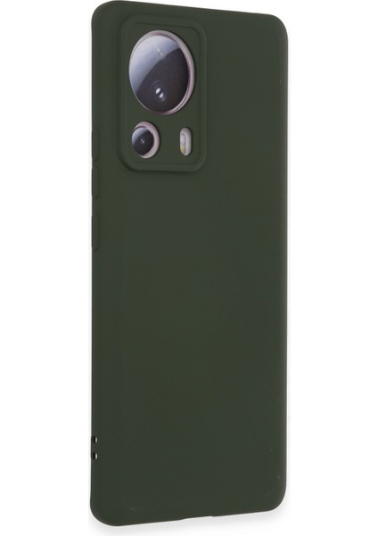 Xiaomi Mi 13 Lite Kılıf Silikon Kılıf Yumuşak Kılıf Içi Kadife Lansman - Koyu Yeşil fiyatları
