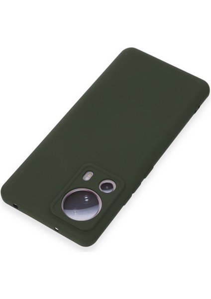 Xiaomi Mi 13 Lite Kılıf Silikon Kılıf Yumuşak Kılıf Içi Kadife Lansman - Koyu Yeşil modelleri