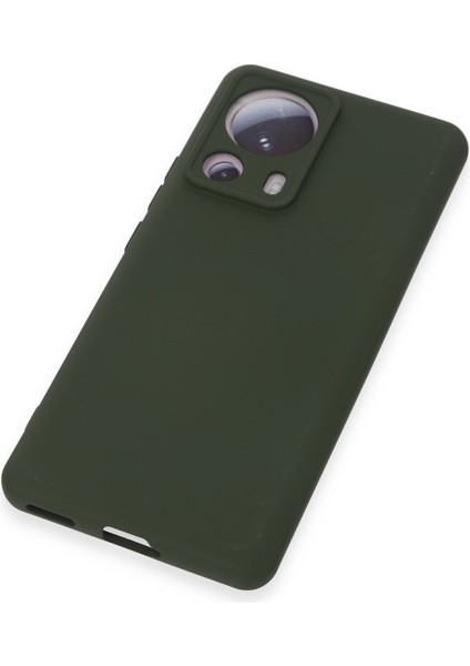 Xiaomi Mi 13 Lite Kılıf Silikon Kılıf Yumuşak Kılıf Içi Kadife Lansman - Koyu Yeşil fırsatları